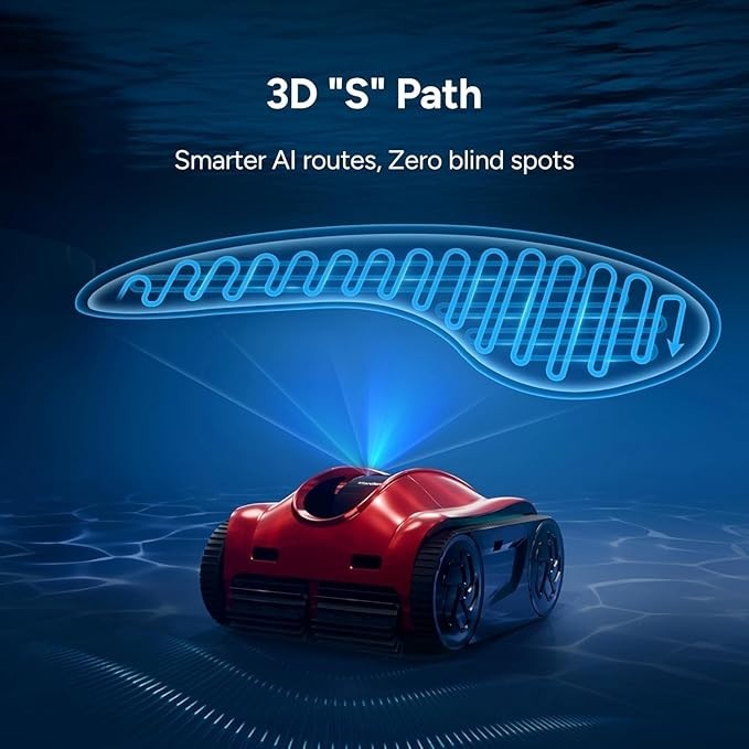 iGarden K Pro 100 Cordless Robotic Pool Cleaner 10H Wall Climbing AI Navigation