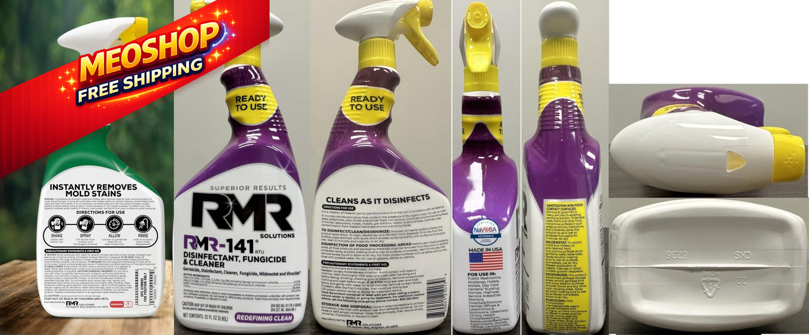 RMR Brands DIY Mold & Stain Remover Bundle, Complete 32 Fl Oz (Pack of 2)