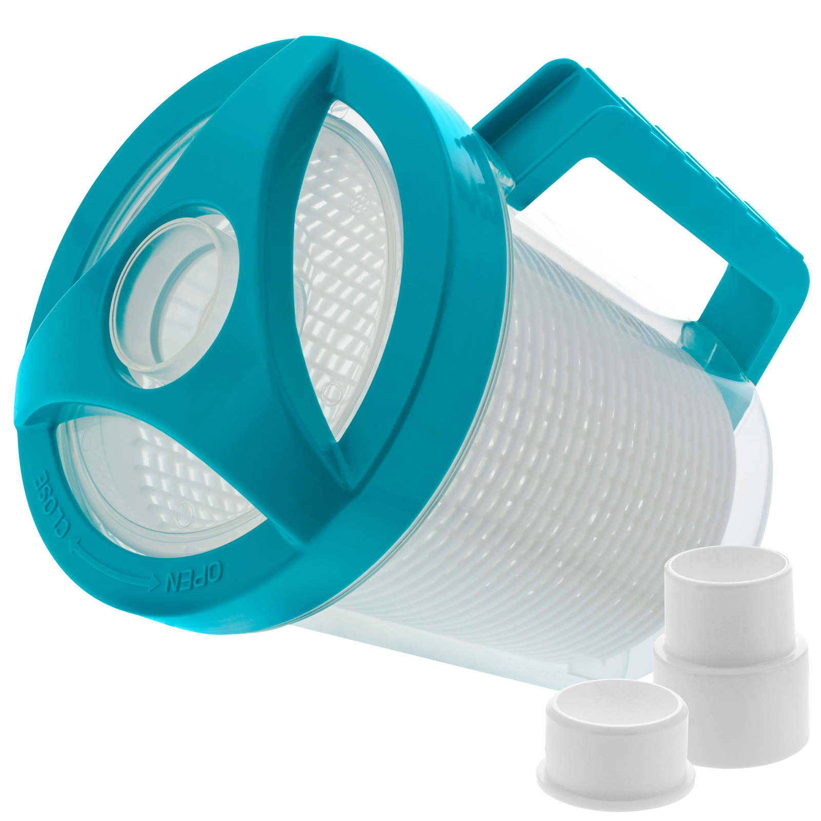 Pro In-line Swimming Pool Leaf Canister Plastic Mesh Basket, Clean Remove Debris