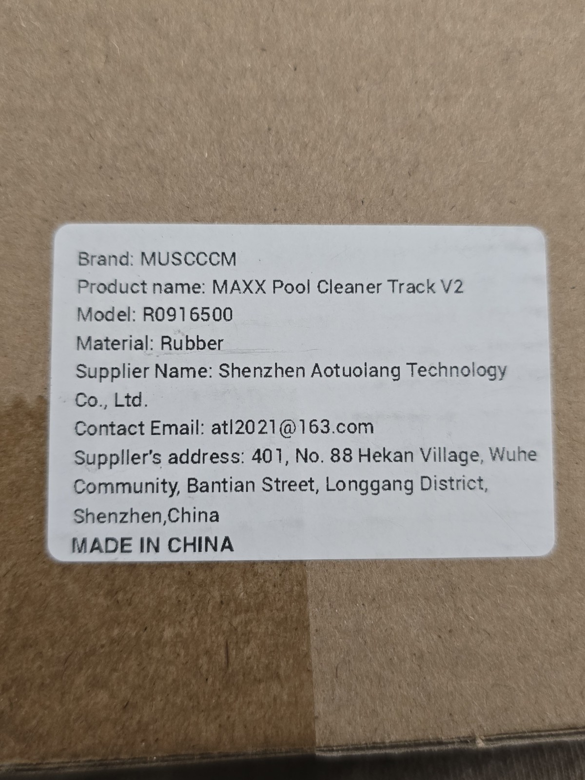 MAXX Pool Cleaner Track V2, model number R0916500 Brand New