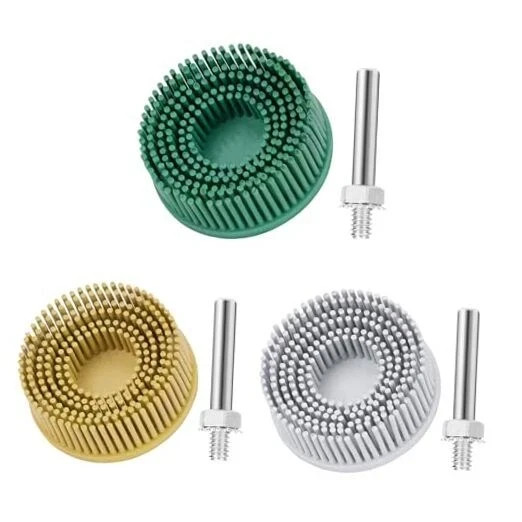 3Pcs Bristle Disc 2 Inch Gasket Remover Wheel Tool – 50#, 80#, 120# Size,