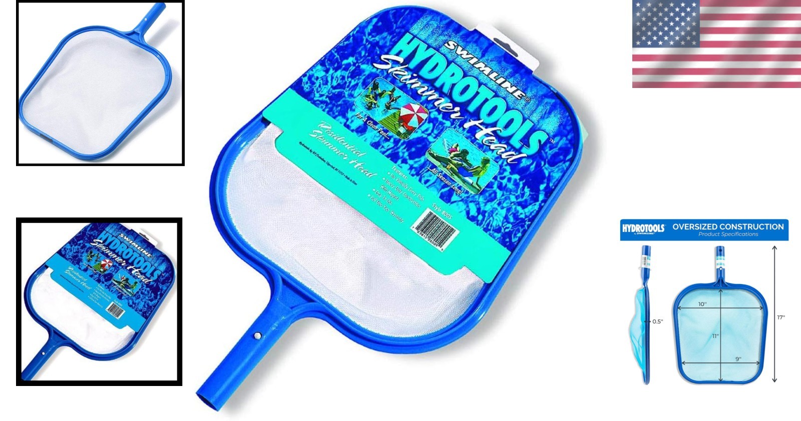 Ultra-Fine Mesh Leaf Skimmer Head – Heavy-Duty Cleaner for Pools and Hot Tubs