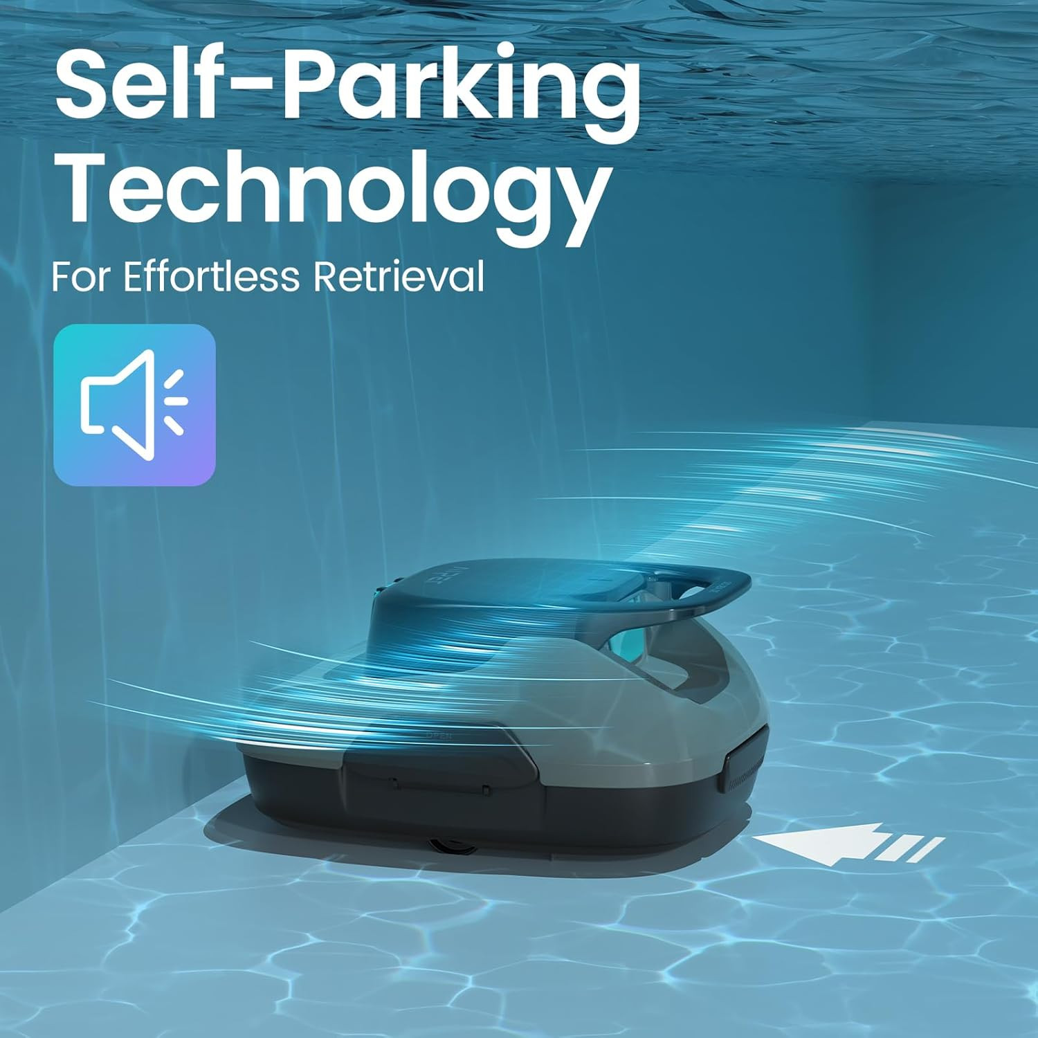 AIPER Cordless Pool Vacuum, 1200GPH Suction, 90-Min Runtime, Silver