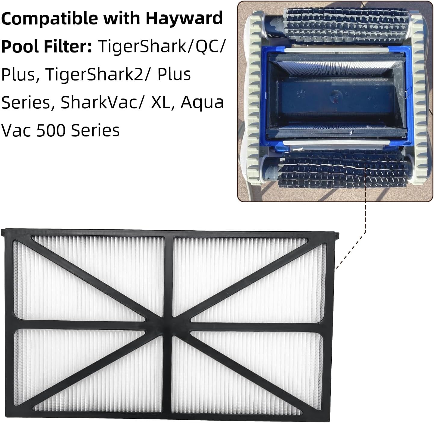 4 PCS RCX70101 Filter Cartridge Refill Kit Set for Hayward Robotic Aquavac Tiger