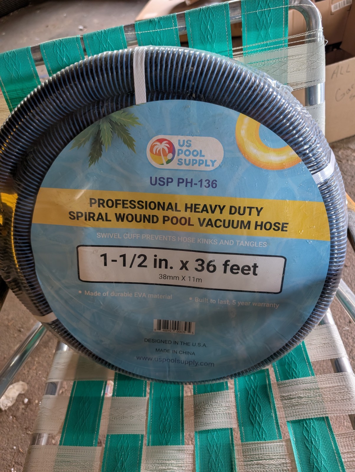 U.S. Pool Supply 1 1/2&Prime; X 36 Ft. Professional Brand New Vacuum Hose