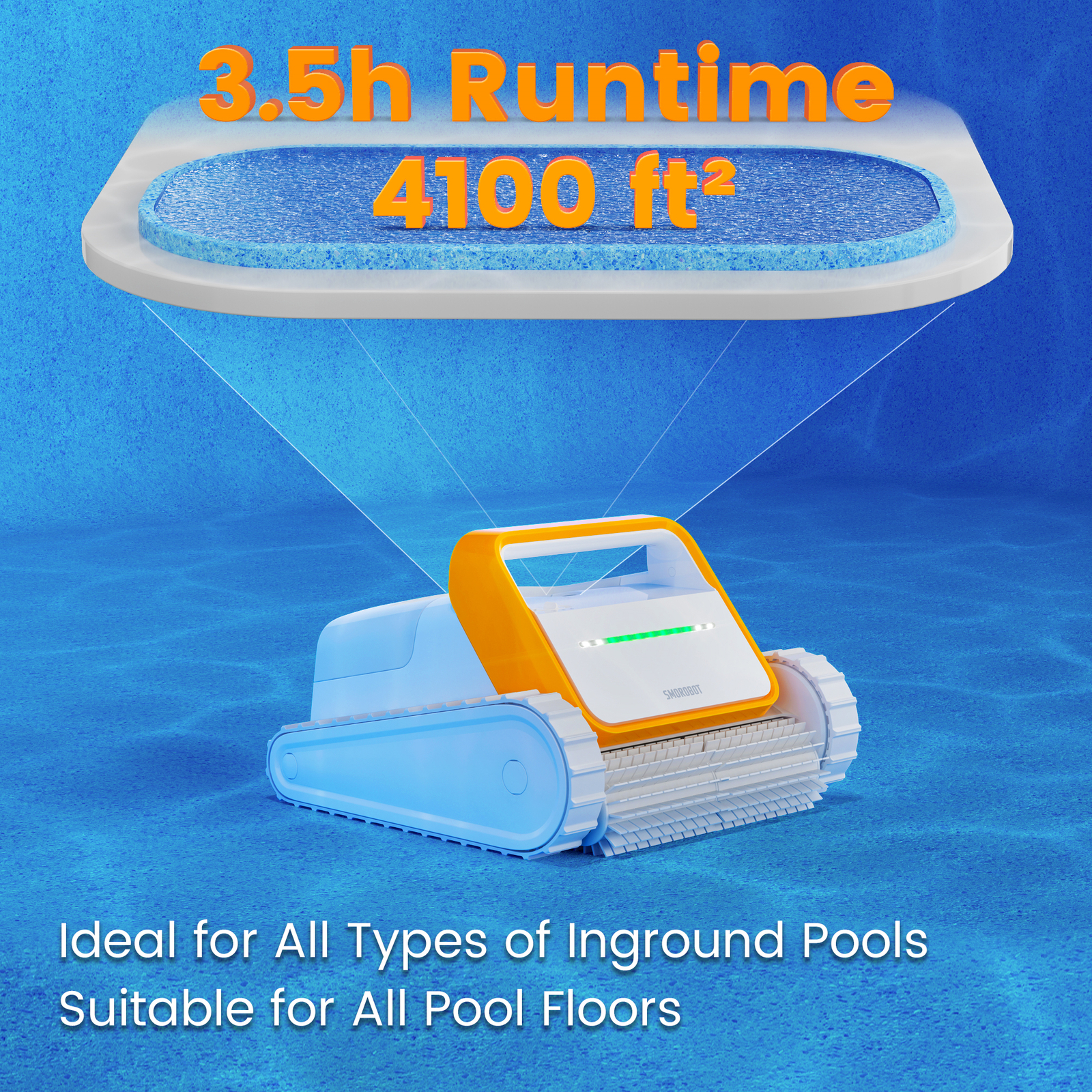 SMOROBOT (2023) Cordless Rechargeable Robotic Swimming Pool Cleaner (Used)