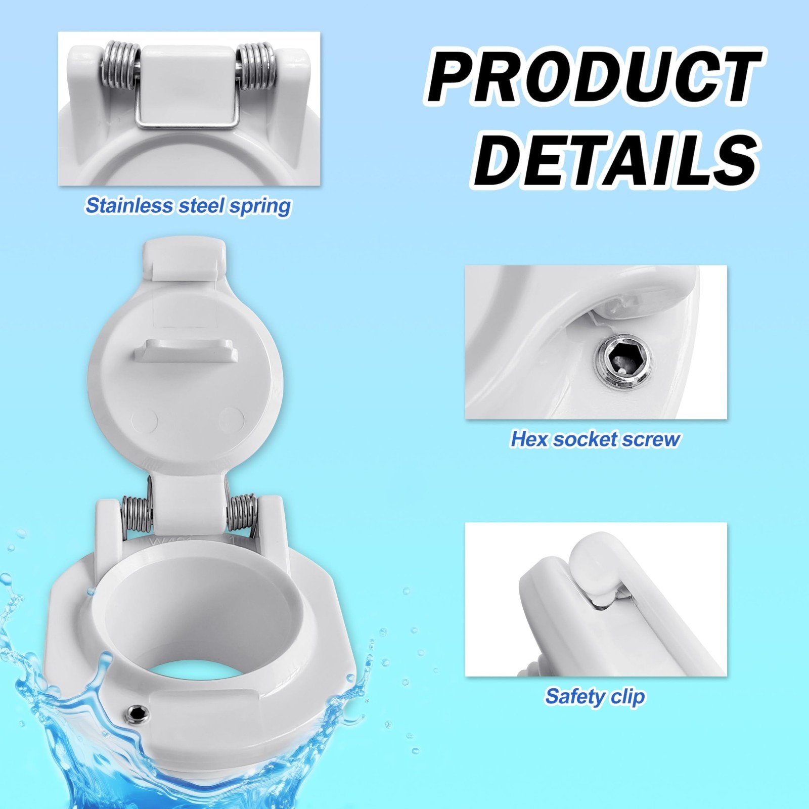 W400BWHP Free Rotating Vacuum Lock Replacement for Suction Pool Cleaners USA New