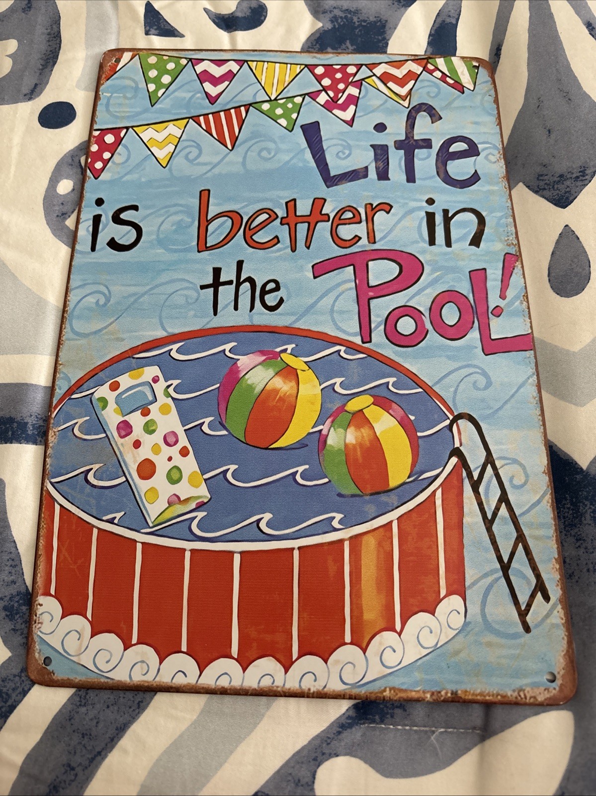 “Life is Better In The Pool” Pool Sign And Decor Outdoor 12&Prime; X 8&Prime; Sign