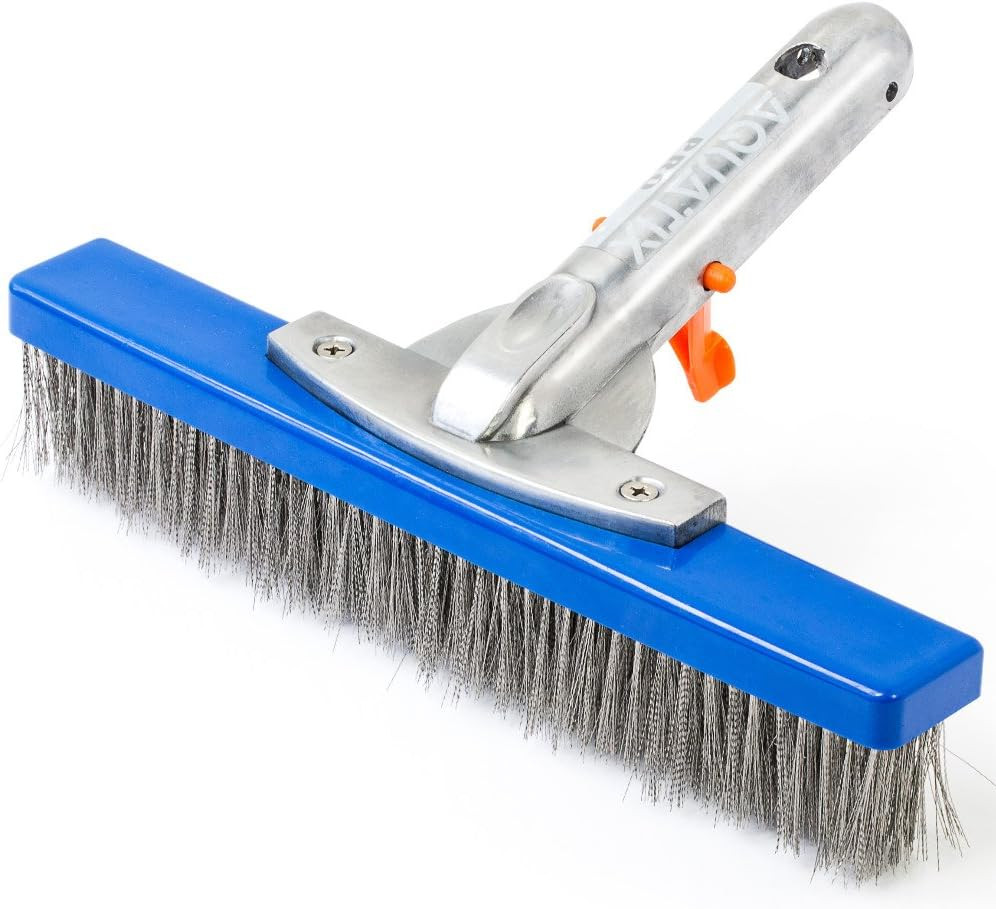 Aquatix Pro Heavy Duty Pool Brush, Durable 10&Prime; Swimming Pool Cleaner Brush Best