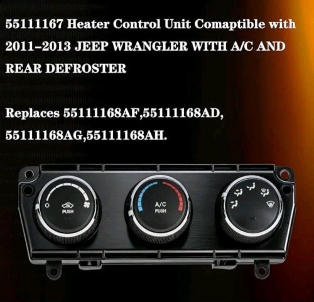 A/C Heater Control Unit Compatible with 2011-2014 Jeep Wrangler – 55111167