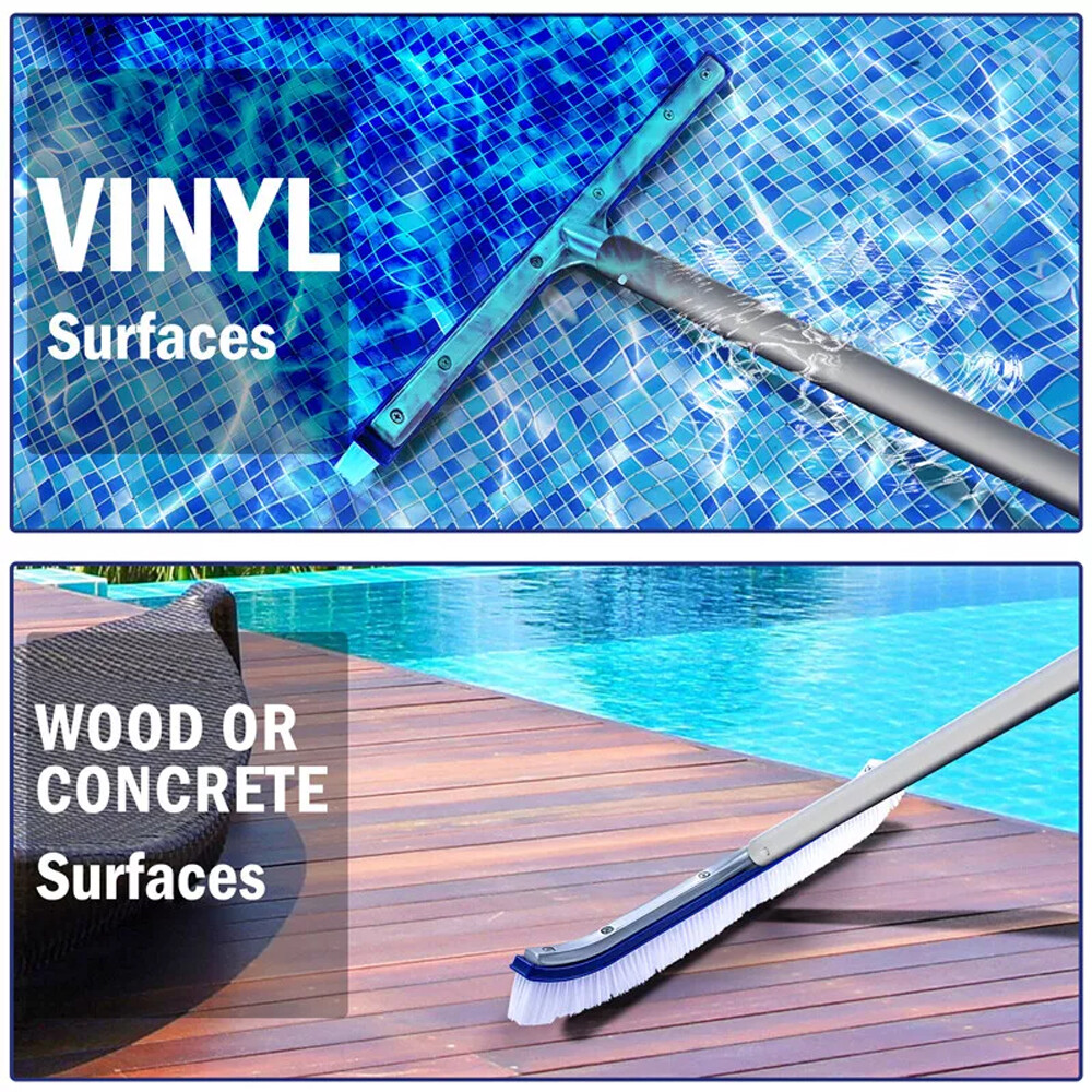 18&Prime; Swimming Pool Floor Wall Tile Cleaning Tool Broom Algae Remover Brush Head