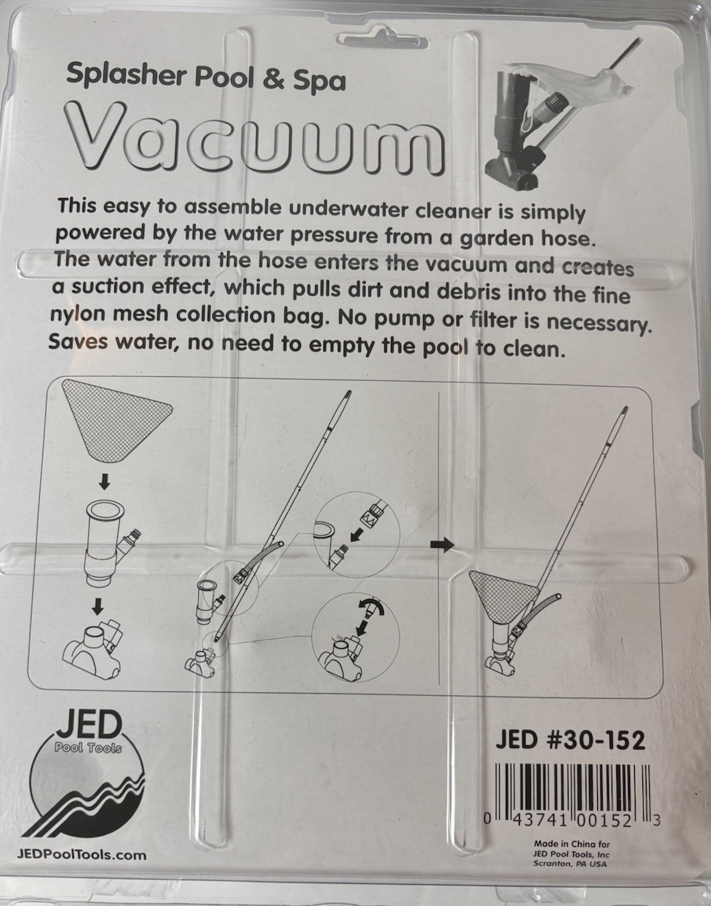 NEW Splashes Pool & Spa Vacuum by JED Pool Tools