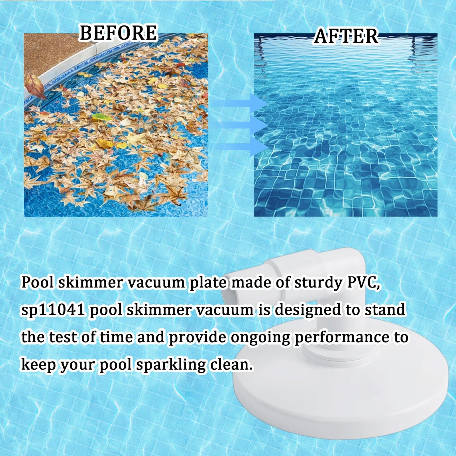 6&Prime; Pool Skimmer Vacuum Plate Fit for Hayward Swimming Pool Skimmer SP1090, SP…