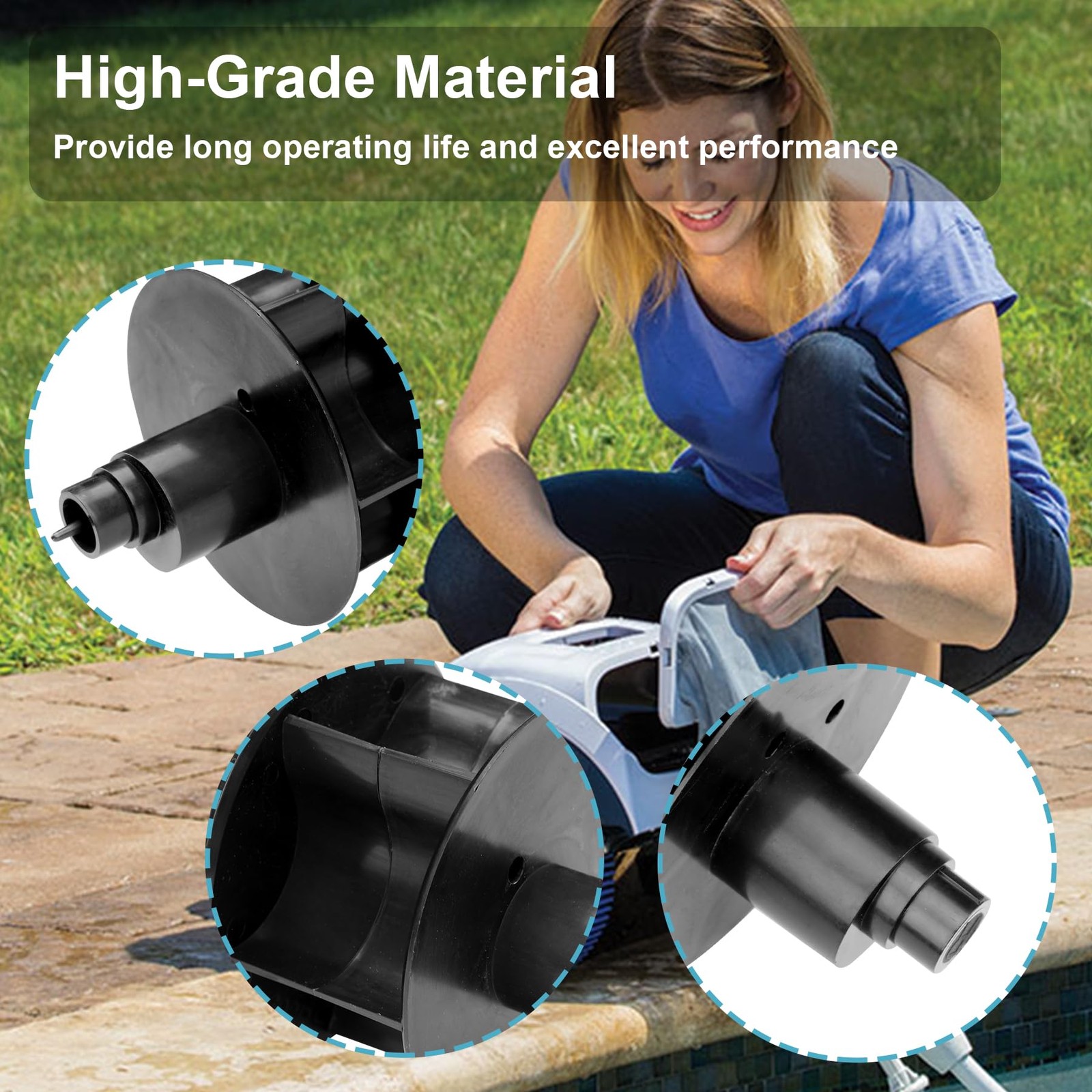AXV602P Pool Vac Turbine Kit, Compatible with Hayward Black