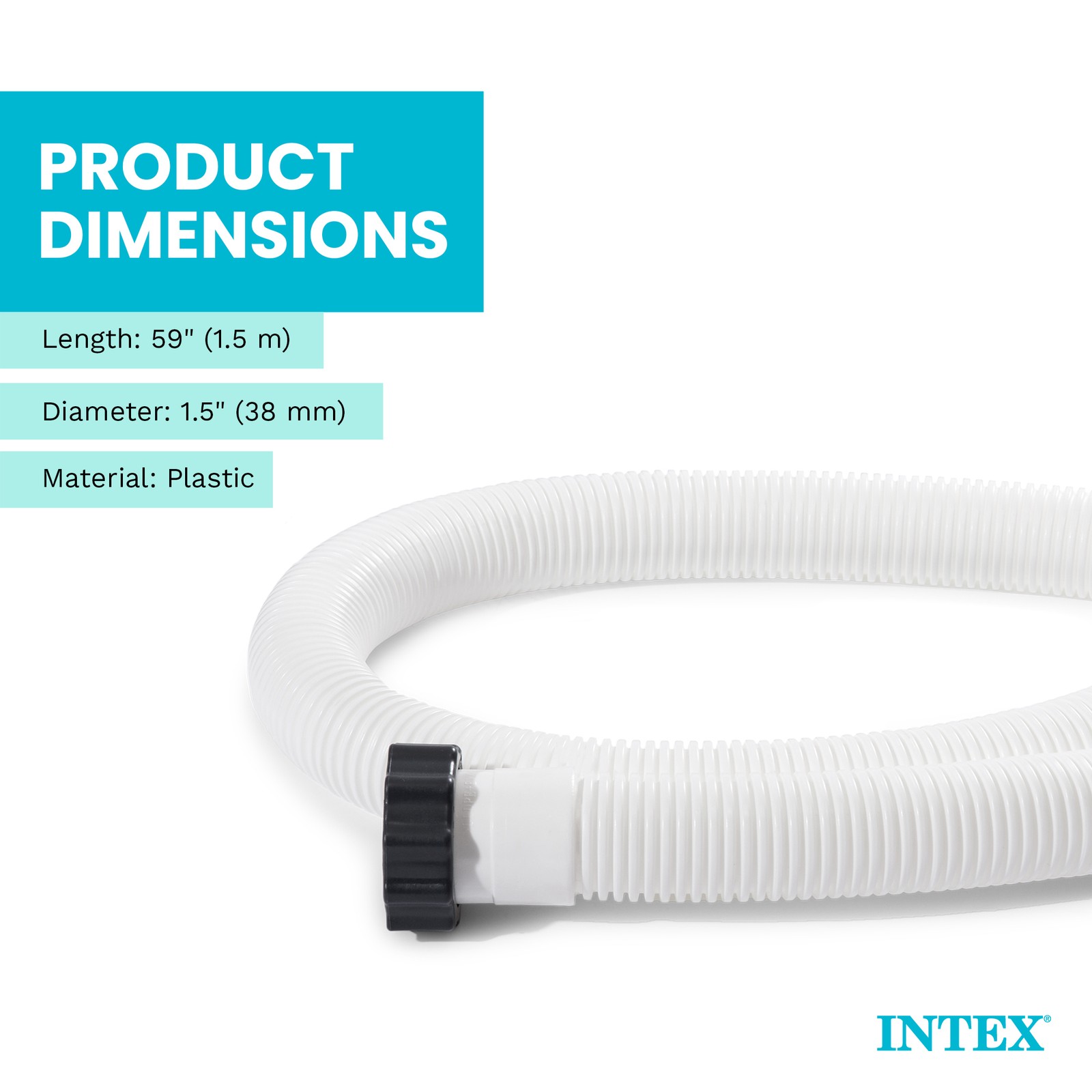 Intex 29060E 1.5&Prime; Diameter Accessory Pool 1,500 GPH Pump Replacement 59&Prime; Hose