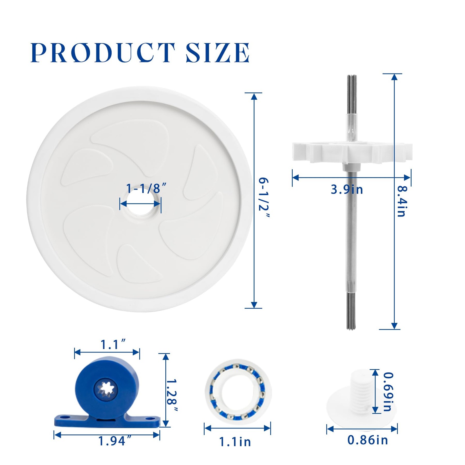 Pool Cleaner kit with 180, 280 Including 3 Pcs C6 Large Wheels,8 Pcs C60 Whee…