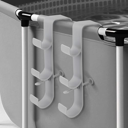 Adjustable 3-Hook Pool Pole Hanger – Above Ground Accessories for Gray