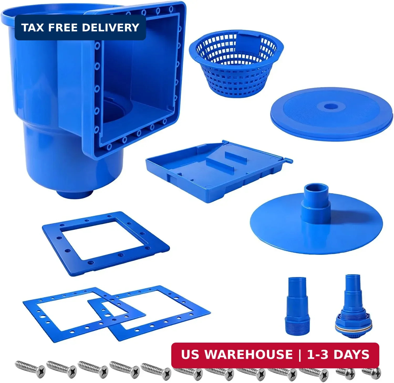 New Above-Ground Pool Skimmer, Thru-lWall-Mounted Above-Ground Pool Skimmer (wit