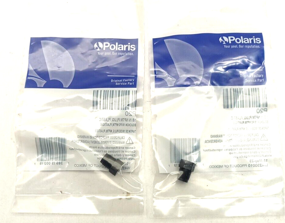 LOT OF 2 Polaris Cleaner PB4-60 Booster Pump Plug P20 P-20 1/8&Prime; Male Thread