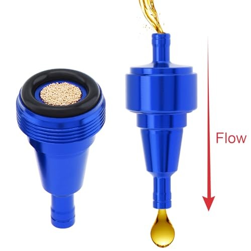 Windance 4Pcs 1/4inch Fuel Filter Fuel Switch Fuel Line Replacement Kit,1M Blue