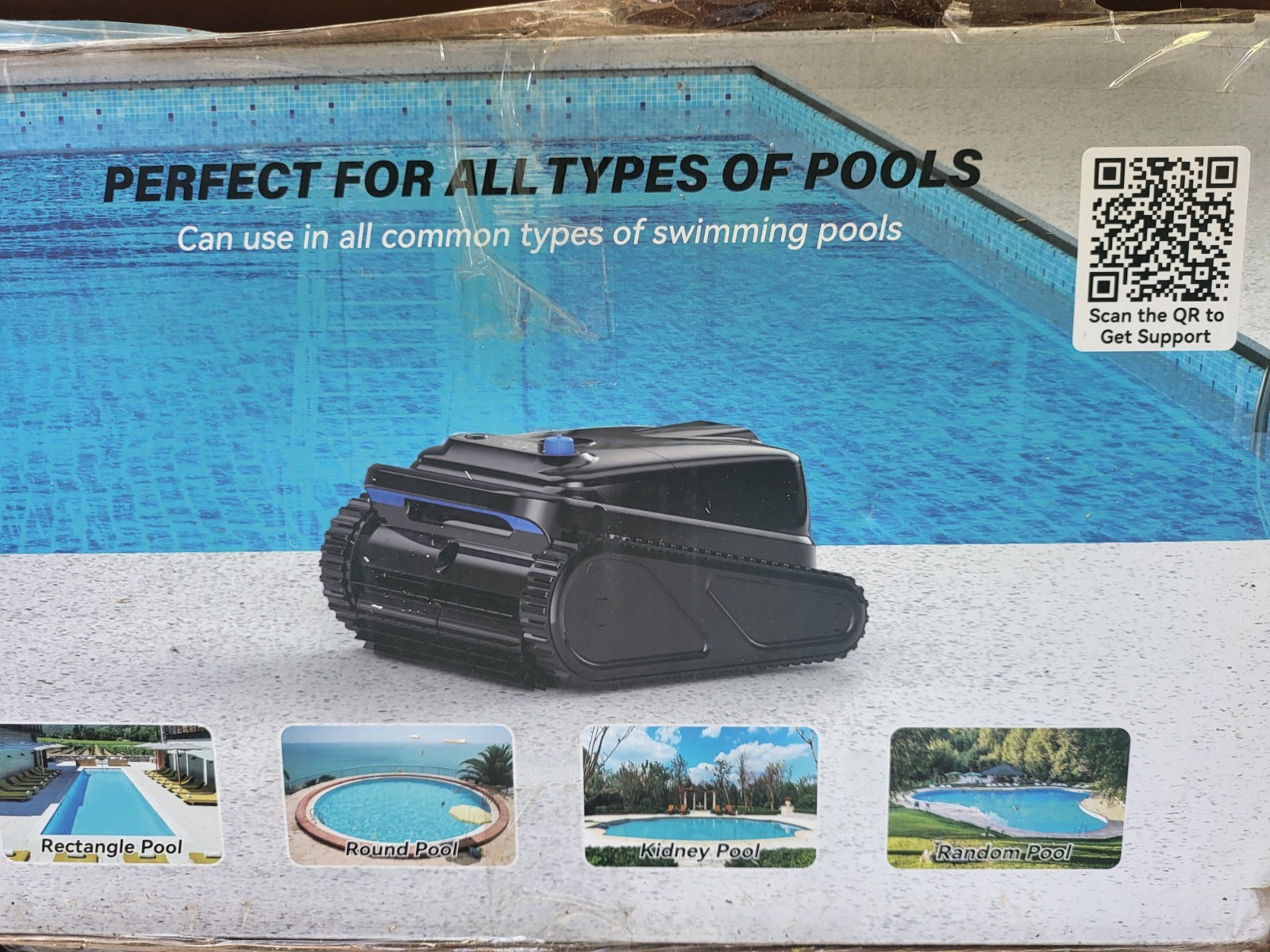 NEW Open Box Y50S Cordless Robotic In-ground Pool Cleaner Wall-Climbing Scrubber