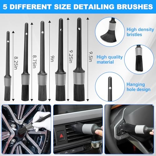 Car Detailing Kit, Car Detailing Brush Set, Car Cleaning Drill Brush Kit 27PCS
