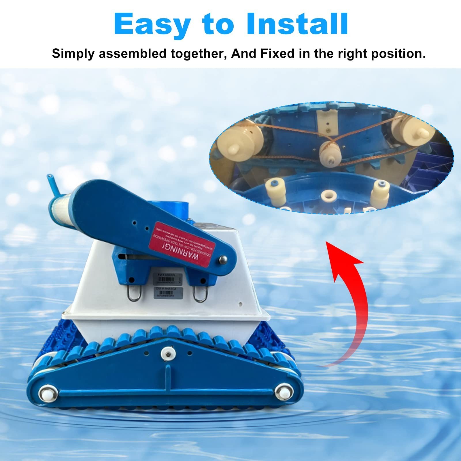 4 Pack Pool Cleaner Robot Drive Belts for Aquabot A3302PK – Replacement Parts