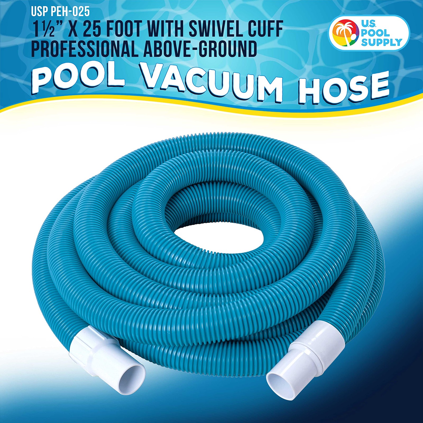 U.S. Pool Supply 1-1/2&Prime; x 25 Foot Professional 1-1/2-inch x 25-foot, Blue