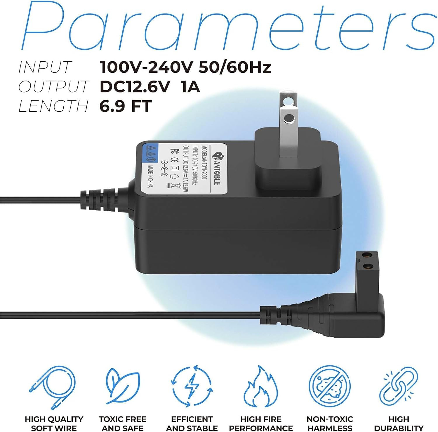 12.6V Charger Compatible with Aiper Seagull 1000 600 Smart Pool Cleaner Power Ad