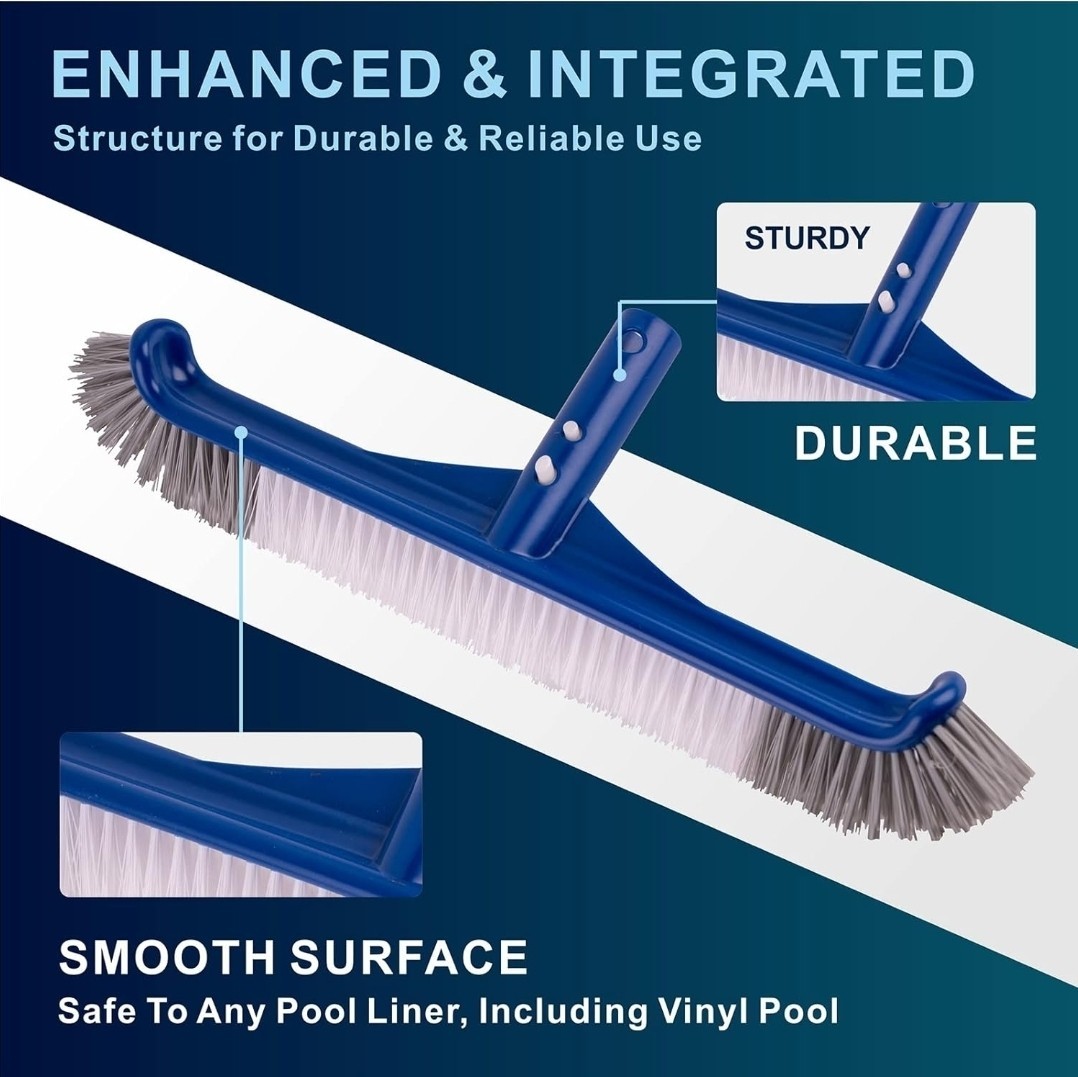 POOLAZA 17.5&Prime; Pool Brush Head for Inground & Above-Ground Pools