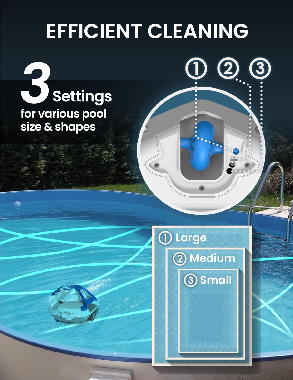 Kokido Cordless Robotic Pool Cleaner Robot 40W Dual Motors Portable Robotic