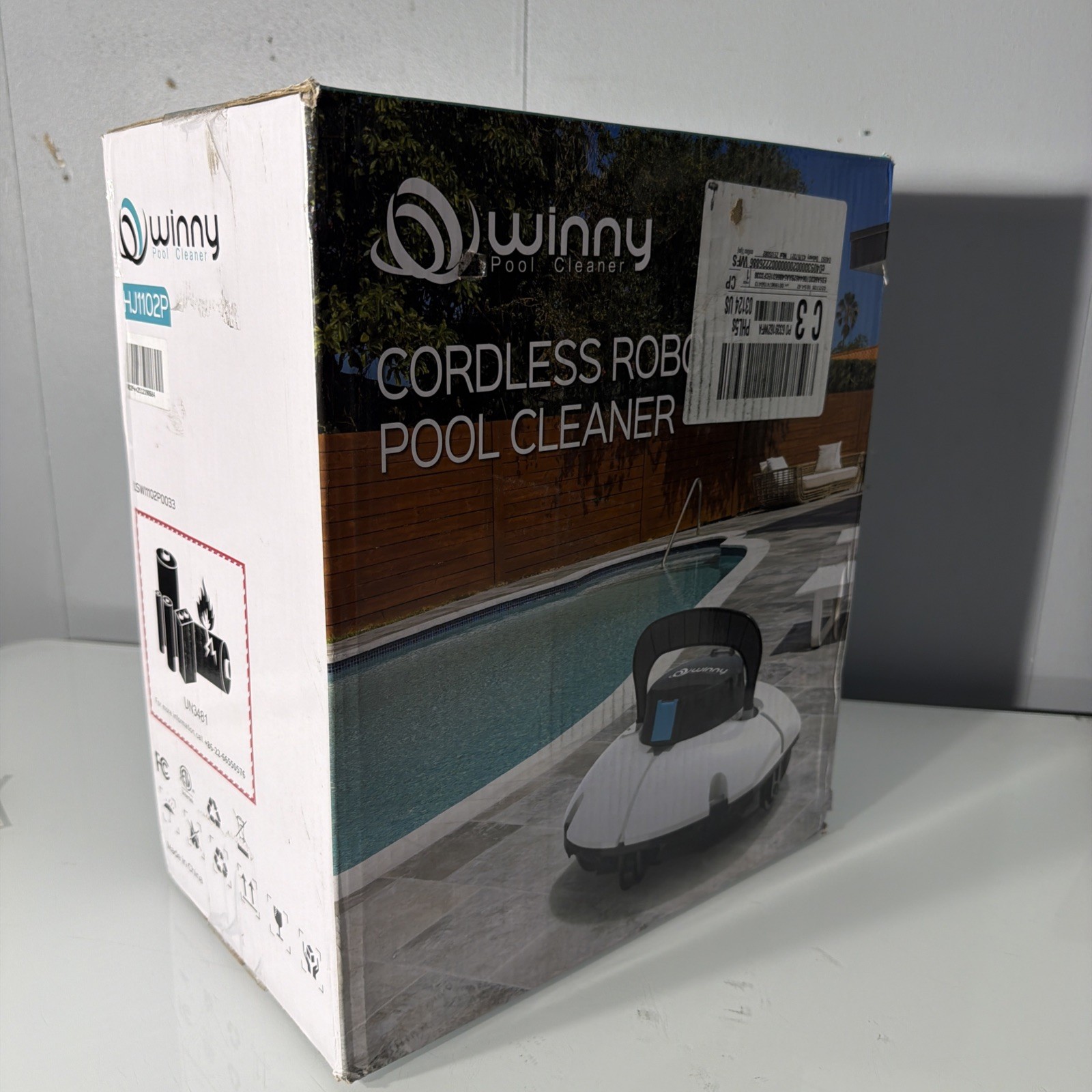 Cordless Robotic Pool Cleaner,Pool Vacuum with Auto- Parking, Lightweight Open