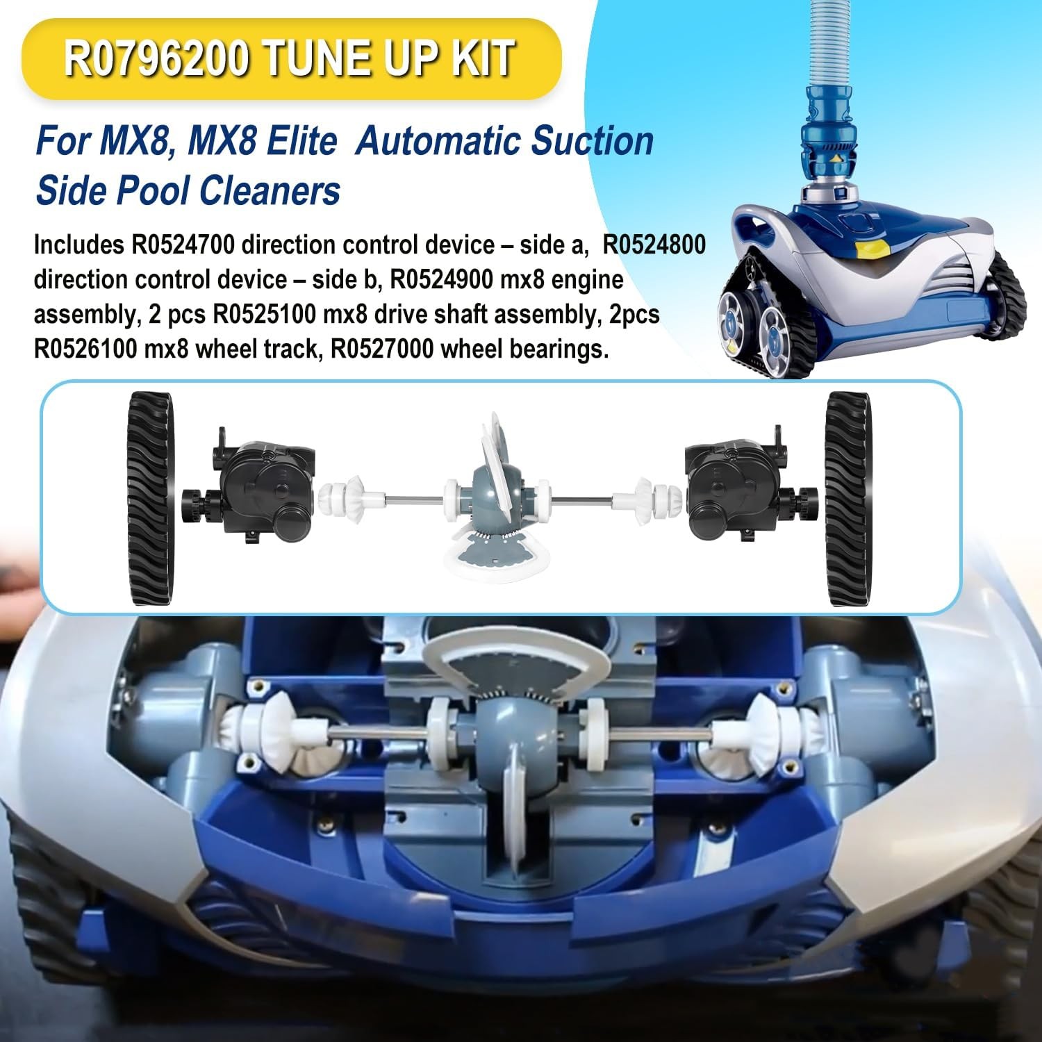 R0796200 Tune Up Rebuild Kit for Zodiac Baracuda MX8 & MX8 Elite Pool Cleaners
