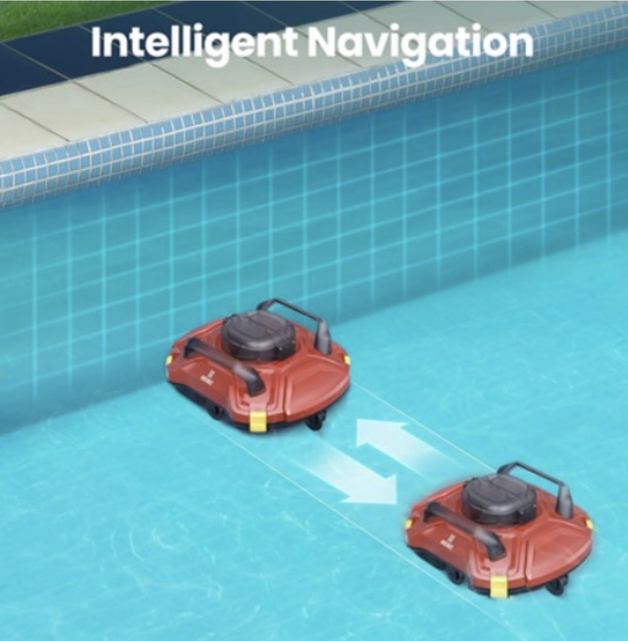 HICHEE P1 Cordless Robotic Automatic Pool Cleaner, 900 sq ft. Battery – NEW