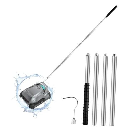 succulentlovers Pool Retrieval Hook with 70 Inch Adjustable Stainless 1pcs long