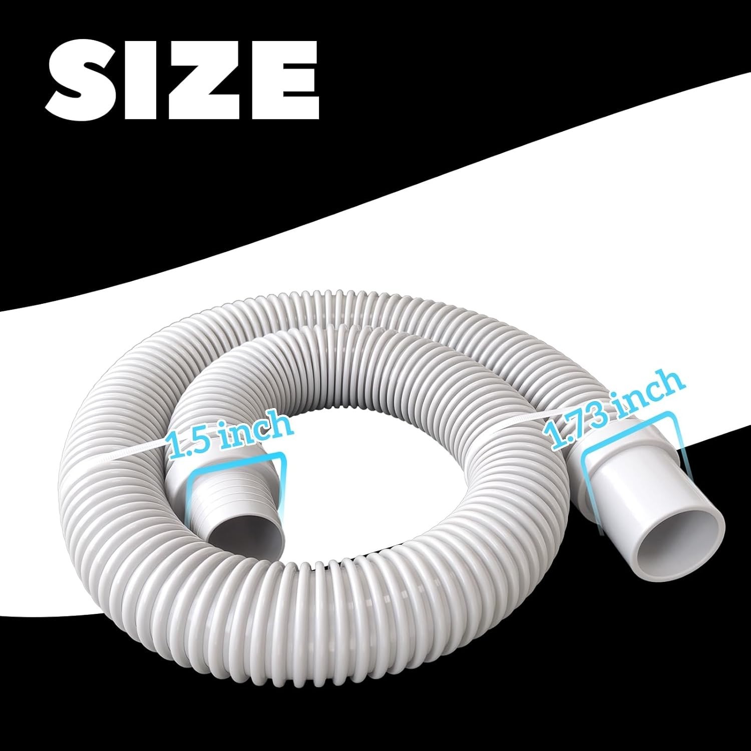 High-Quality 4 Feet Pool Vacuum Hose Replacement for Hayward V532LG, Gray