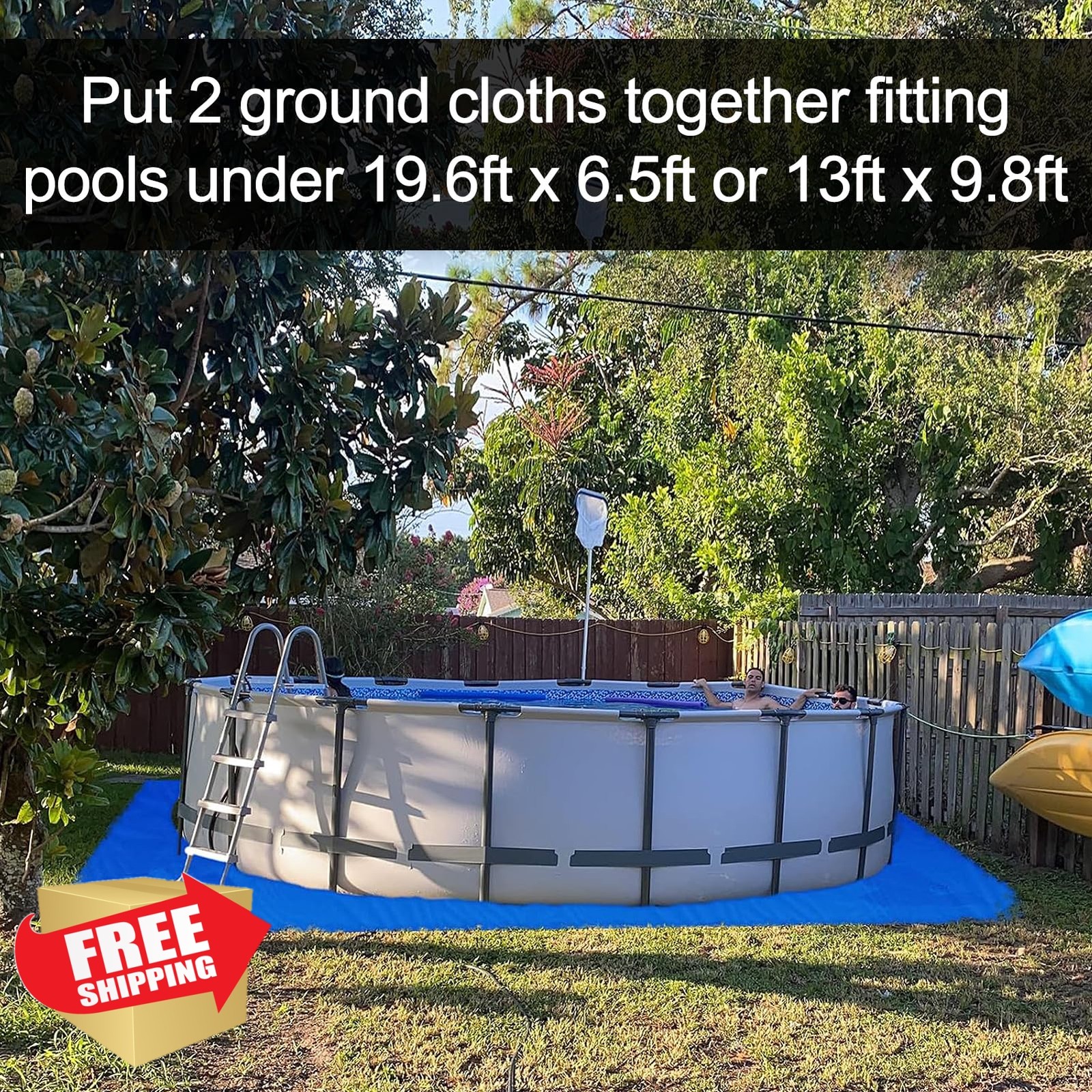 Aulock 2 Heavy-Duty pool pads 6.5×9.8ft