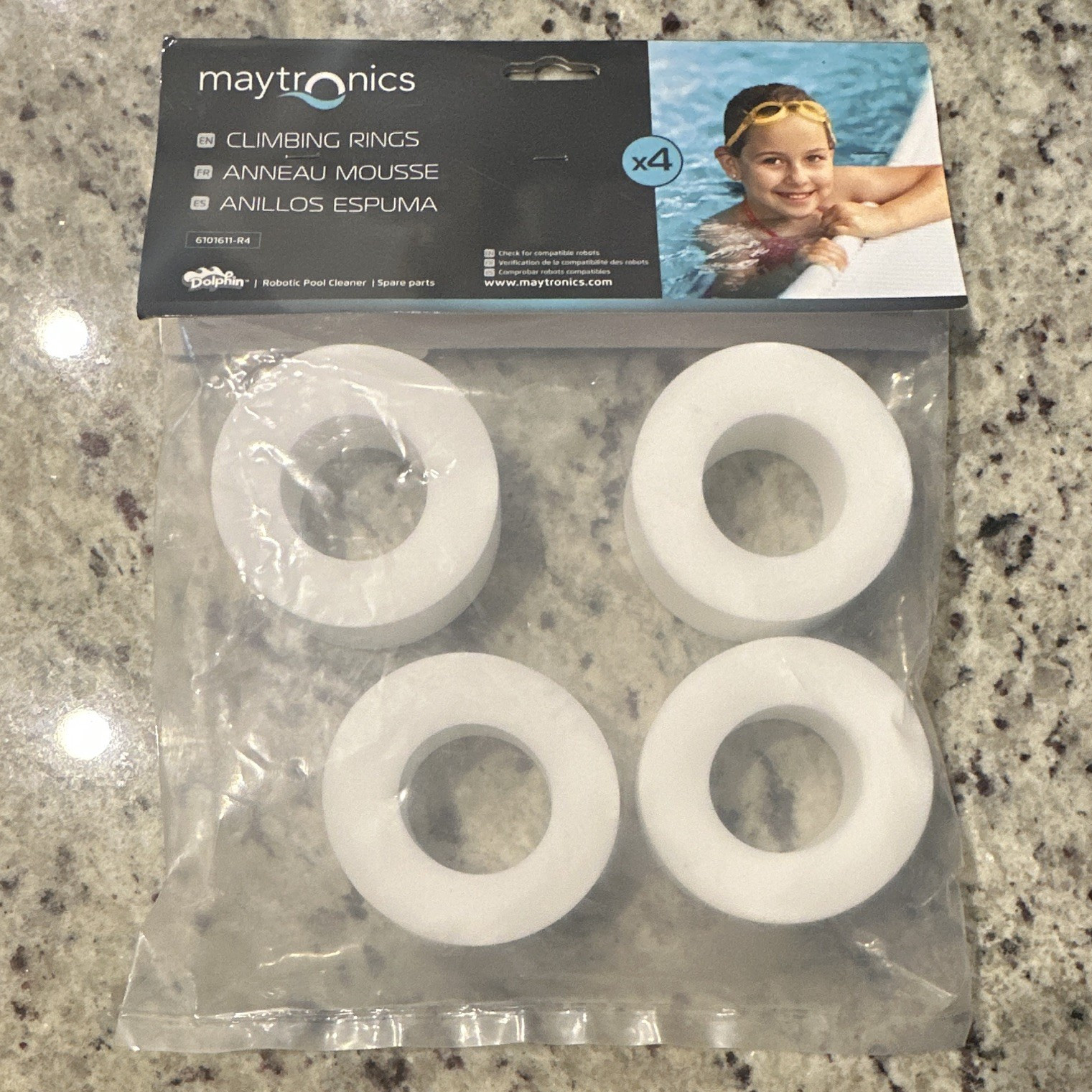 Maytronics Dolphin Foam Climbing Rings 4 Pack for Nautilus/Triton/PS 6101611-R4