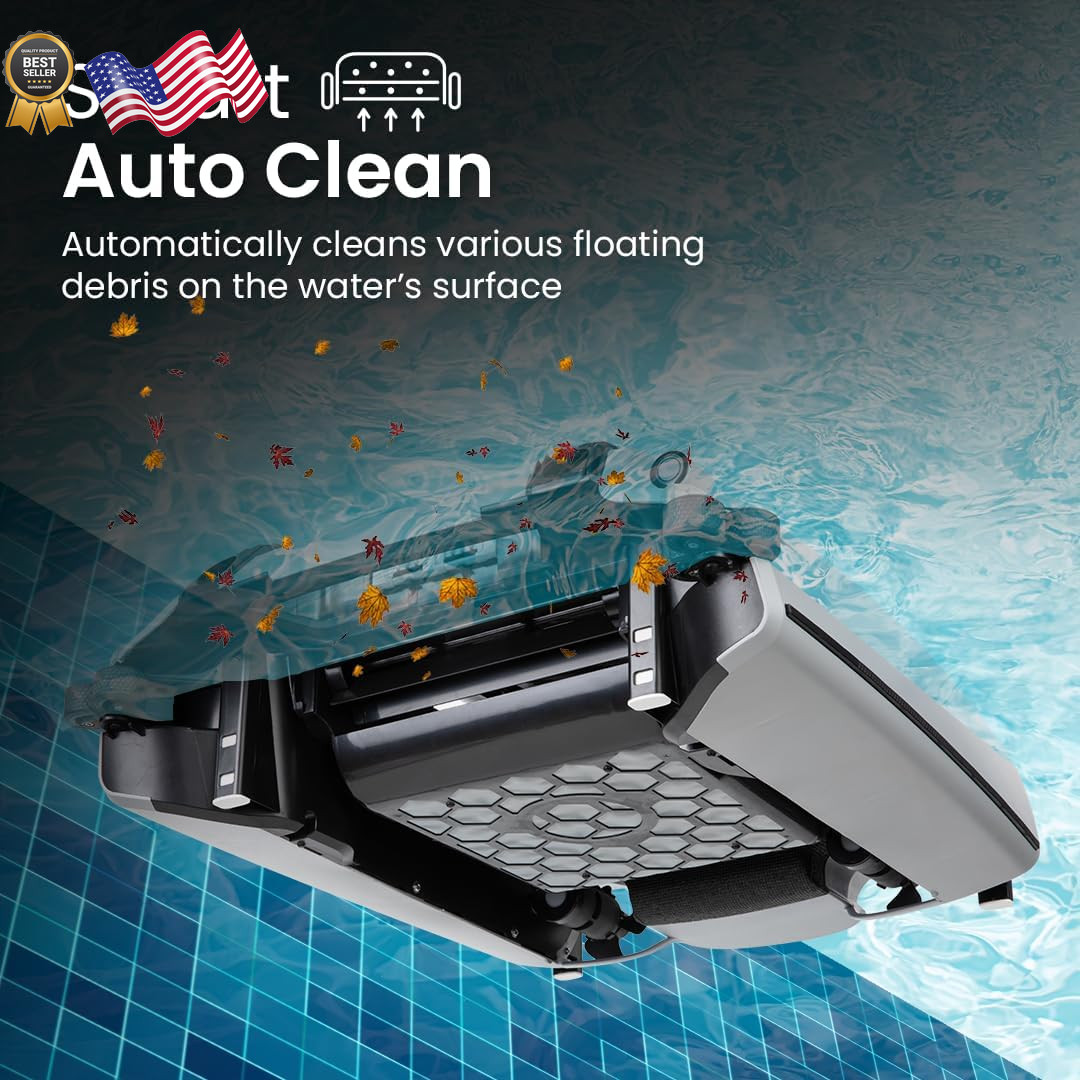 Betta SE Plus Solar-Powered Robotic Pool Skimmer with 24/7 Continuous Clean