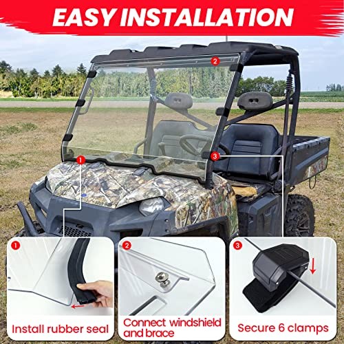 Scratch-Resistant Ranger 800 570 Windshield – UV-Proof Hard-Coated Full