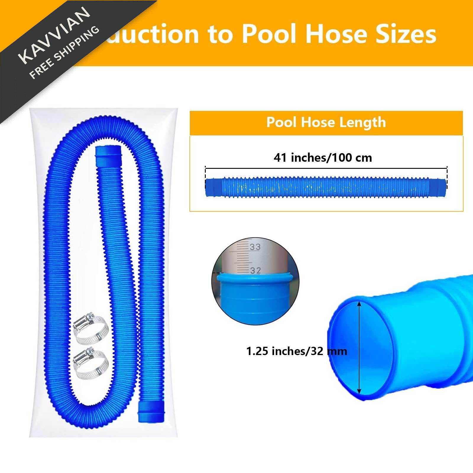 1-1/4-Inch Replacement 41 inches long with a 1.25 inch diameter, Blue- 2 Pack