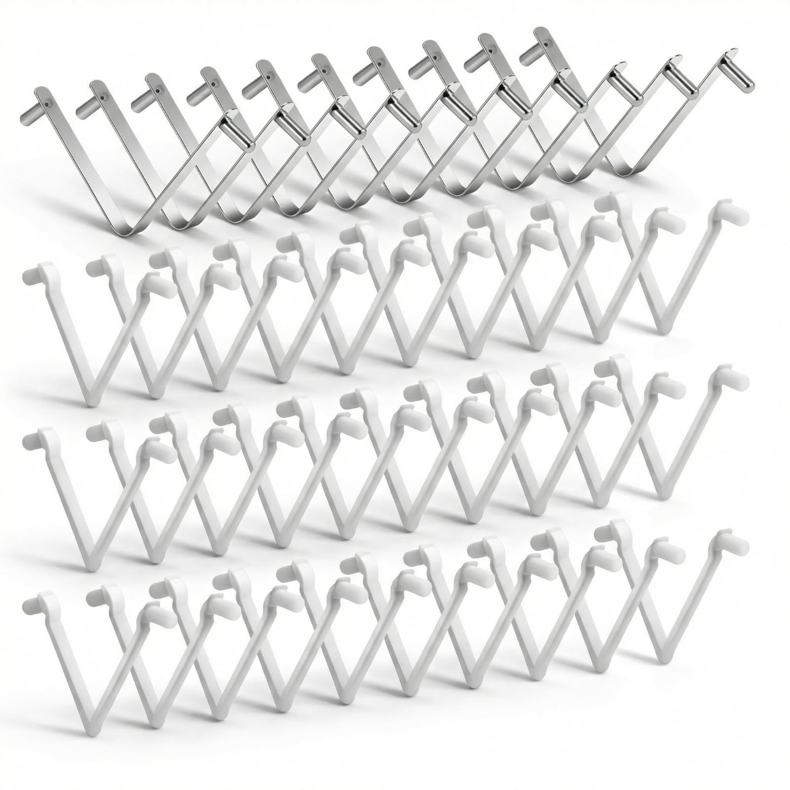 40 Pcs Pool Butterfly Clips – V Shape Universal Pole Clips for Skimmer Nets & Va