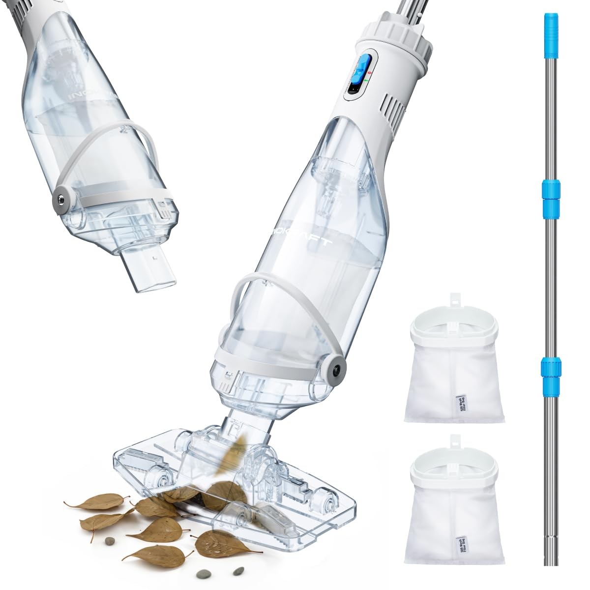 InoKraft Pool Vacuum for Above Ground Pool, Cordless Pool Vacuum for Inground…