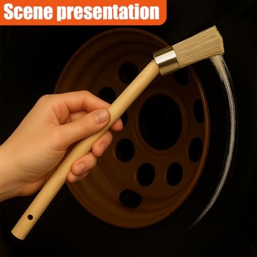 2PCS Car Curved Tire Mounting Paste Lube Brush, 45 Degree Angle Head Auto Wood