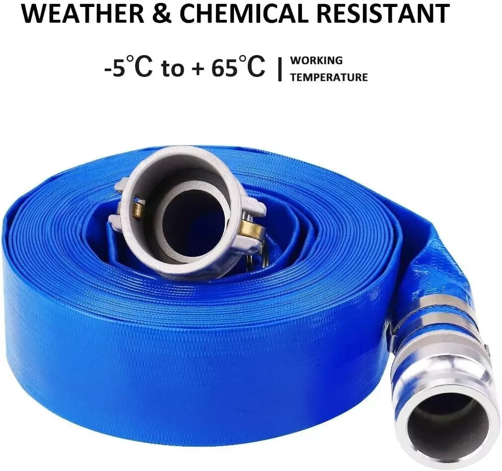50/100ft Swimming Pool Filter Backwash Draining Hose Discharge Hose with Camlock