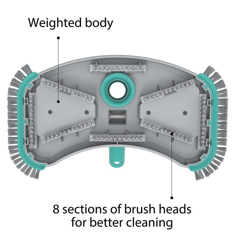 14in Pool Vacuum Head W/ Air Valve Blue Bristles Above Ground & In Ground Pools