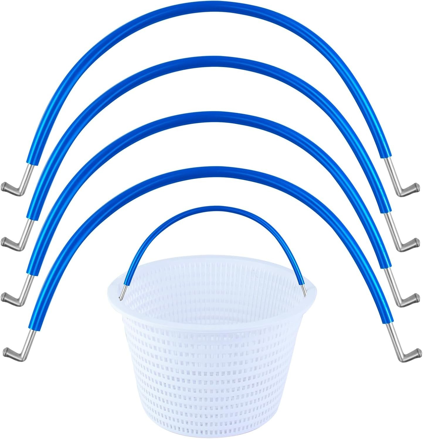 4PCS Pool Skimmer , Universal Swimming Pool Skimmer Filter Basket Metal Handl…
