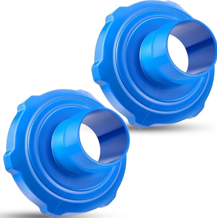 Blue Pool Vacuum Hose Adapters – 2 Pcs for 1 1/2&Prime; Connections, Easy Installation