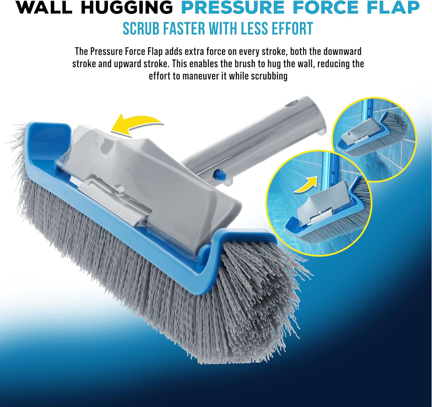 17.5&Prime; Pool Brush Head for Inground Pools – Swimming Pool Brush