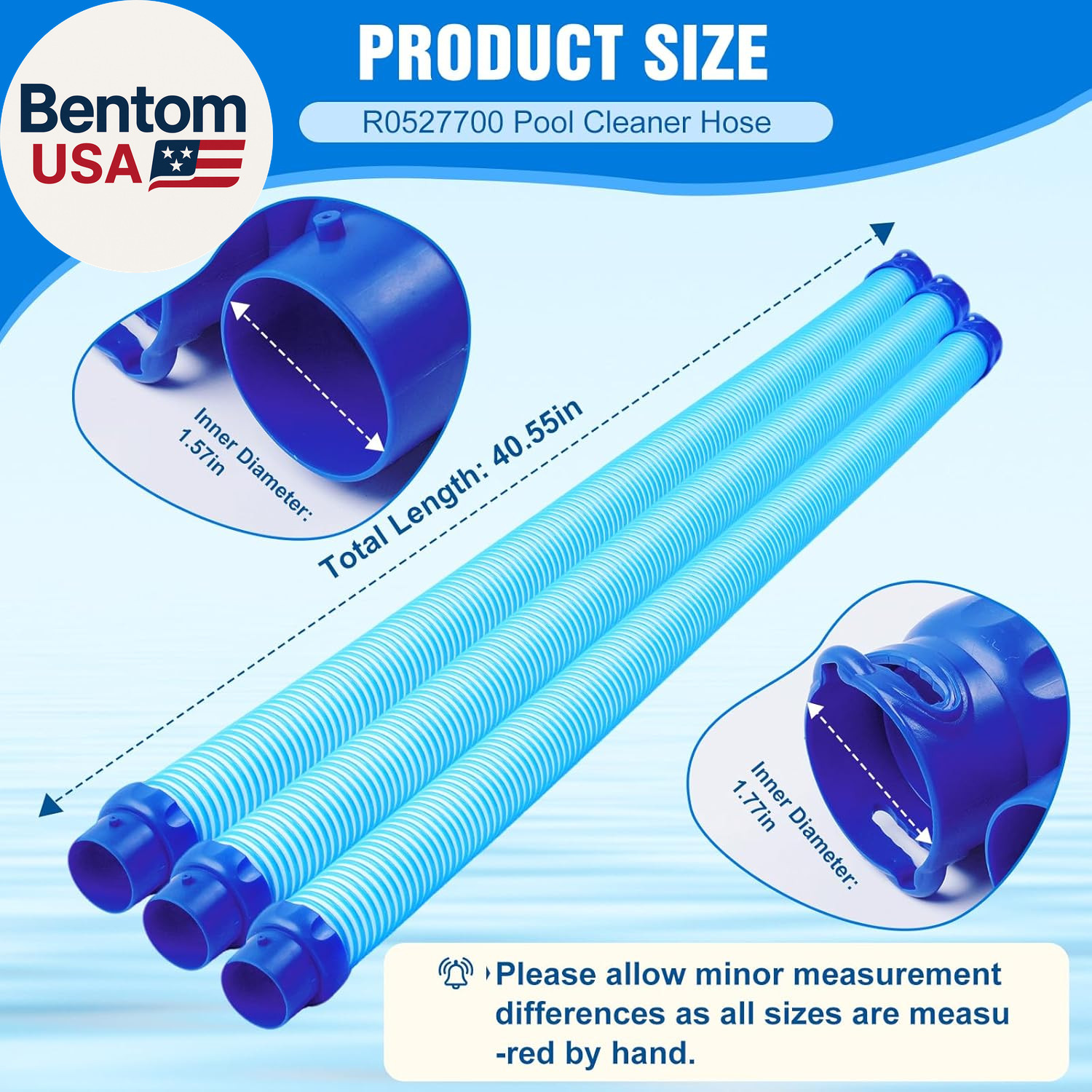 5-Pack Upgrade R0527700 Pool Cleaner Hose for Zodiac MX6 MX8-39 Inch Twist Lock